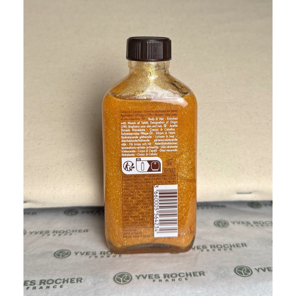YVES ROCHER Monoï de Tahiti - Sun Care Moisturizing Pearly Oil 100 ml - New - Picture 3 of 6